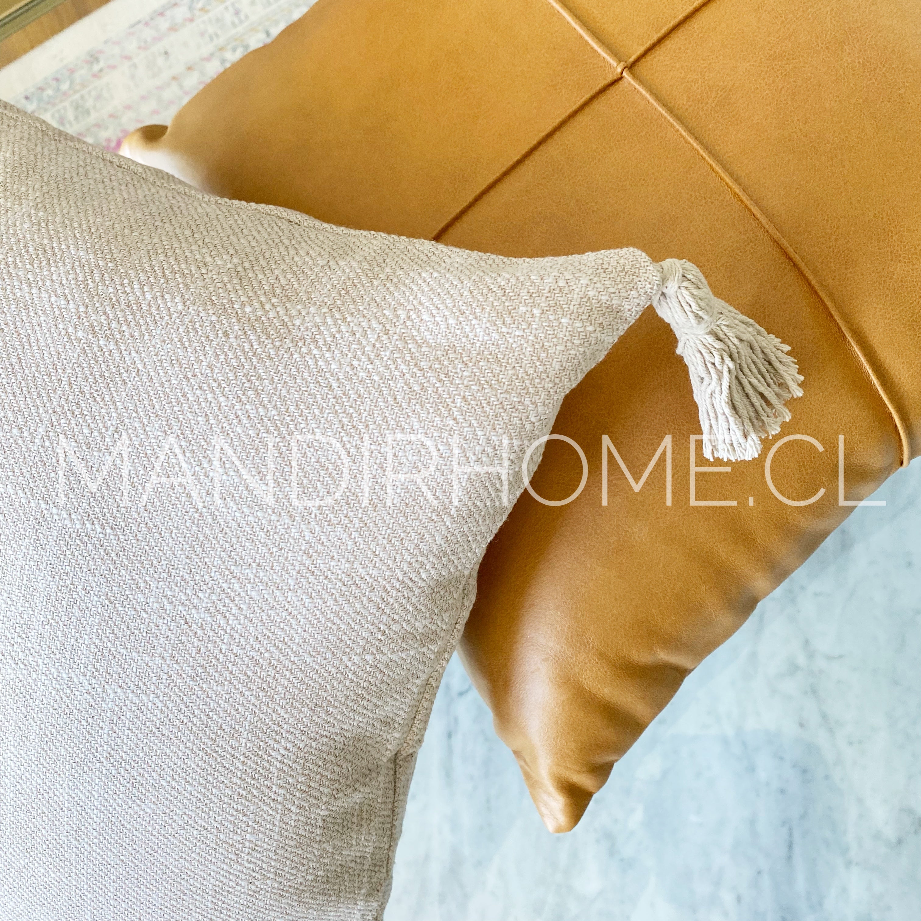 Funda de Cojín Simple Crudo Cuadrada