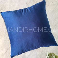 Funda de Cojín Velvet Liso Azul