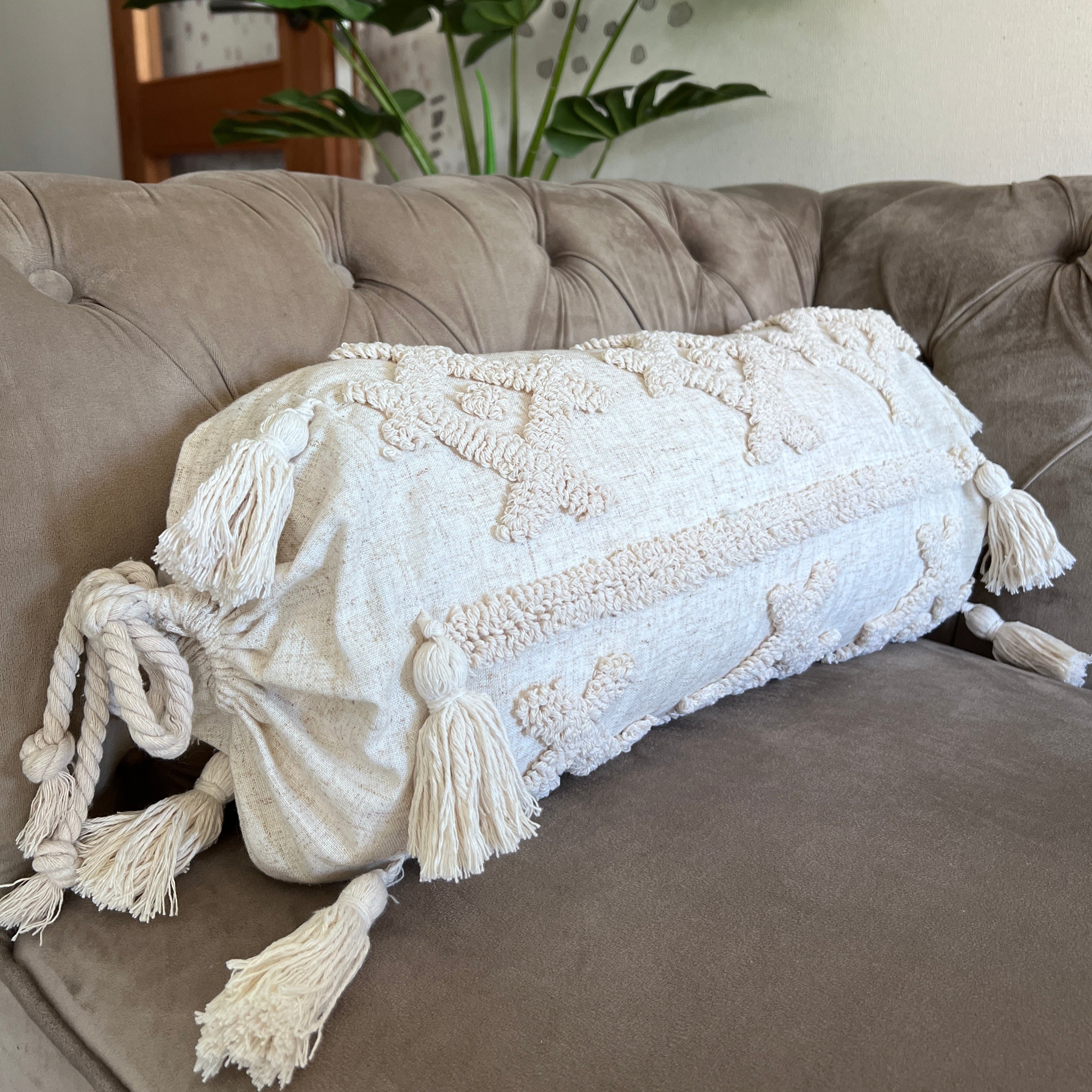 ¡Queda 1! Funda de Cojín Boho Caramelo 60x30cms