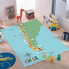 Alfombra Vinílica Mapa Chile 140x160cms/ A PEDIDO